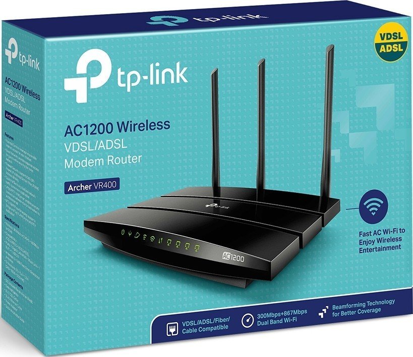 TP-LINK AC1200 Wireless VDSL/ADSL Modem Router ARCHER VR400