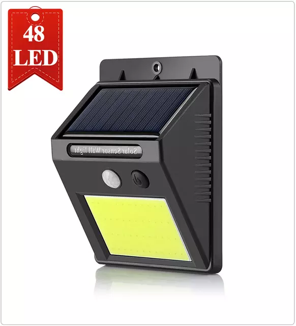 كشاف LED يعمل علي الطاقة الشمسية مع مستشعر للحركة  ٤٨ شمعه