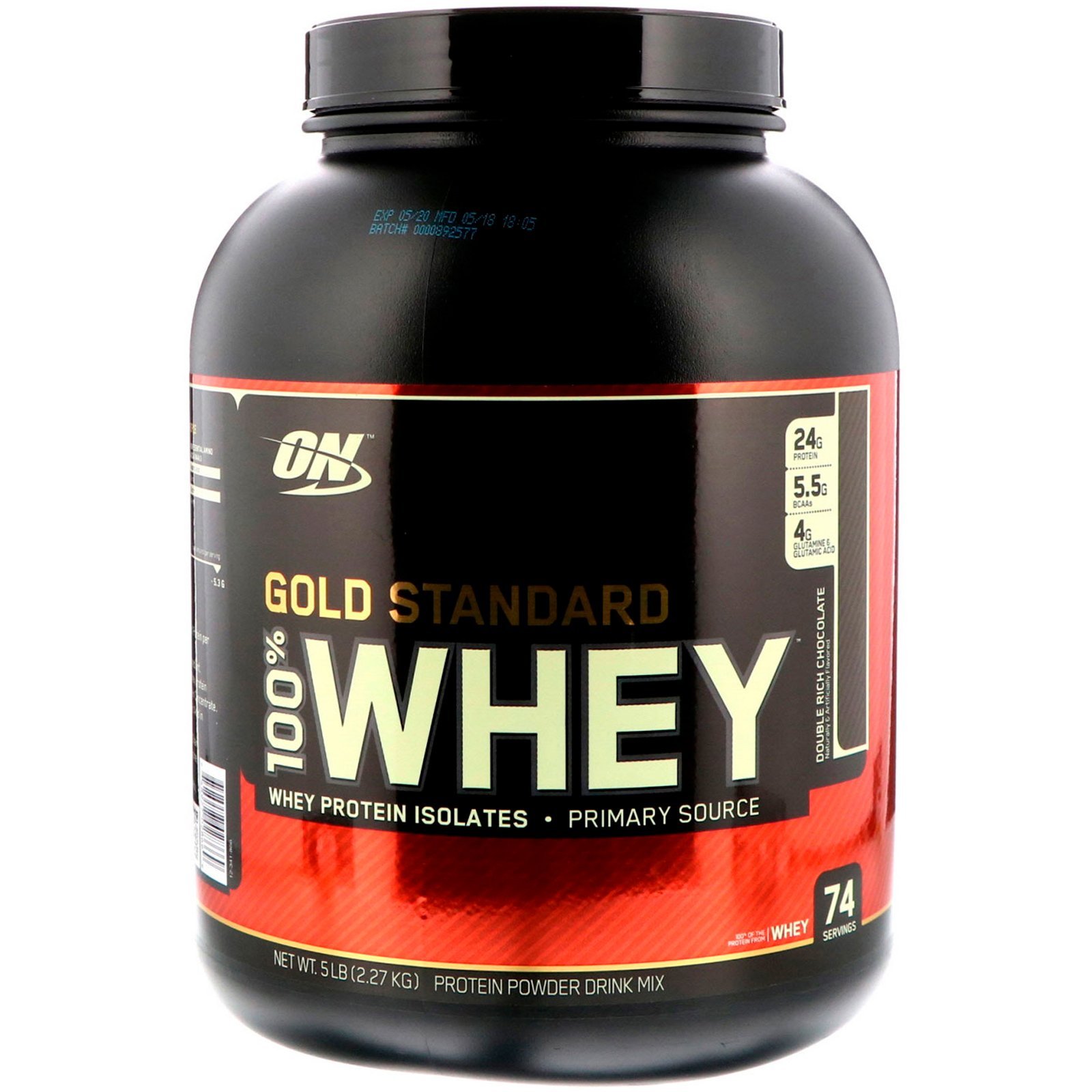 Optimum Nutrition, المعيار الذهبي، 100٪ مصل اللبن 2 باوند