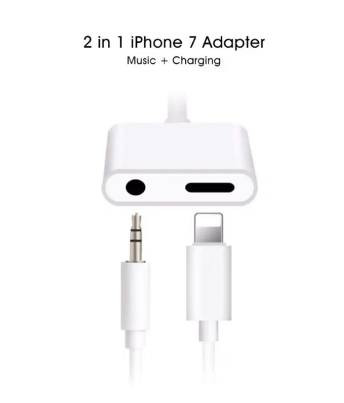 وصلة مناسبة الى جوالات الايفون ,  iPhone X , IPhone 8 , IPhone 7 . ب منفدين للسماعه و الشاحن . .