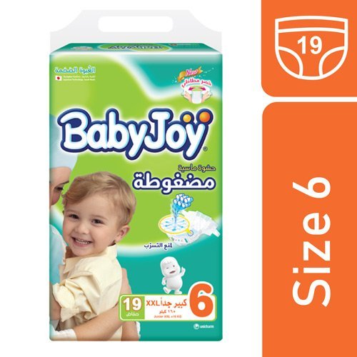 حفاضات بيبي جوي كلوت مضغوطة حجم 6 - 19 حفاض - 7579
