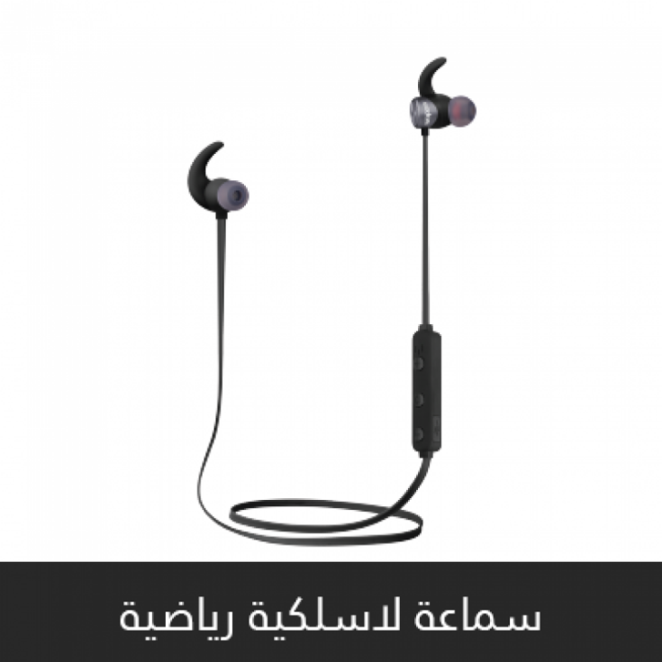 سماعه لاسلكية BT08-BLACK الرياضية -اسود