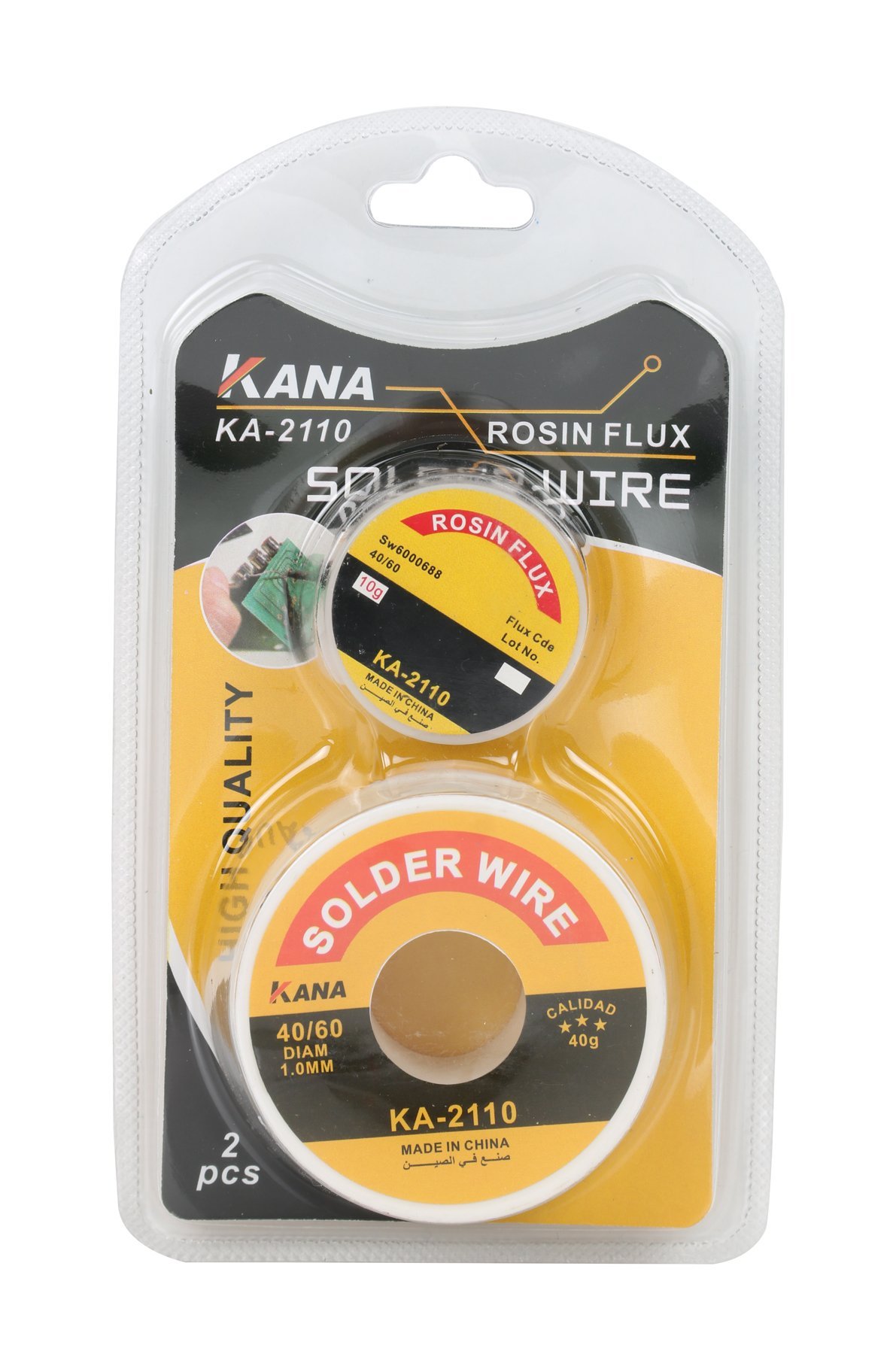 رول لحام  1.0mm بوزن 40 جرام مع شحم موديل KA-2210