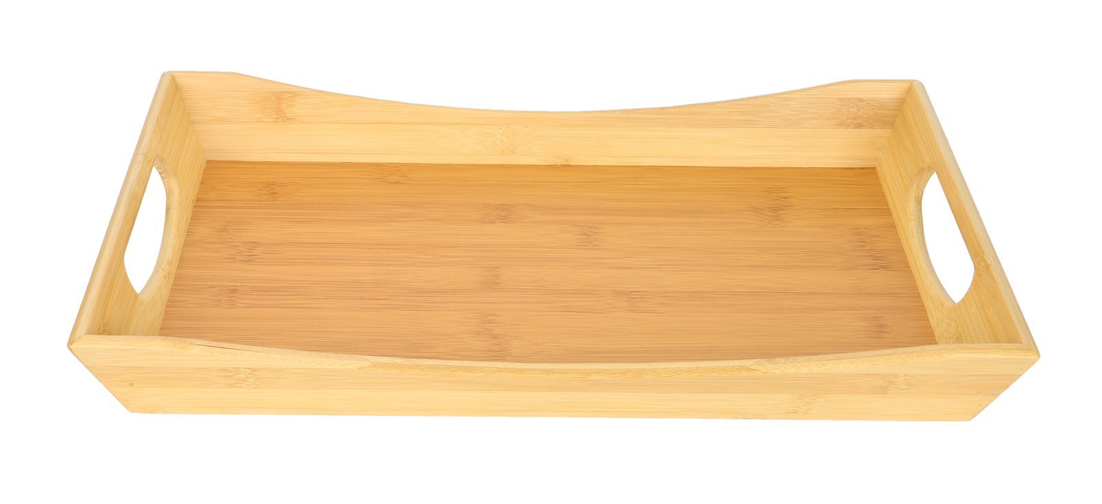 صينية تقديم خيرزان بامبو طبيعية مستطيلة من البيرتو 43x27x5.3