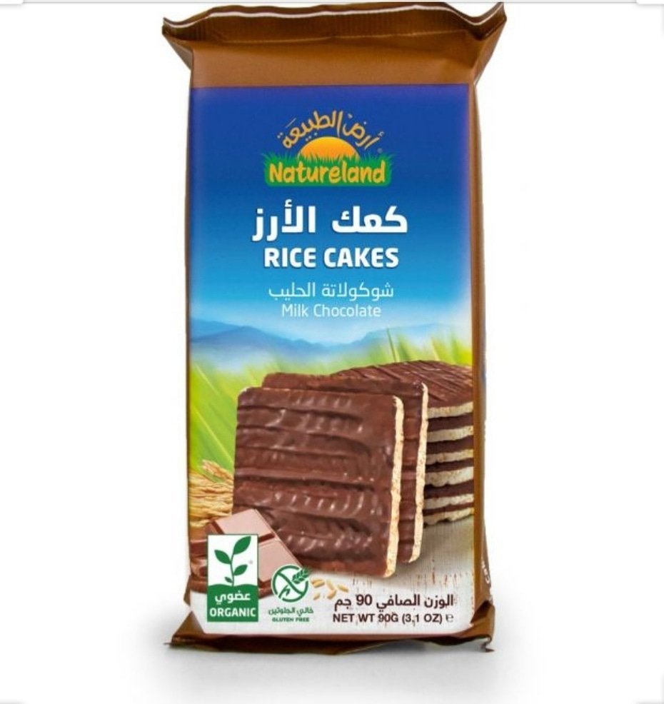 كعك الأرز العضوي؛ شوكولاتة الحليب