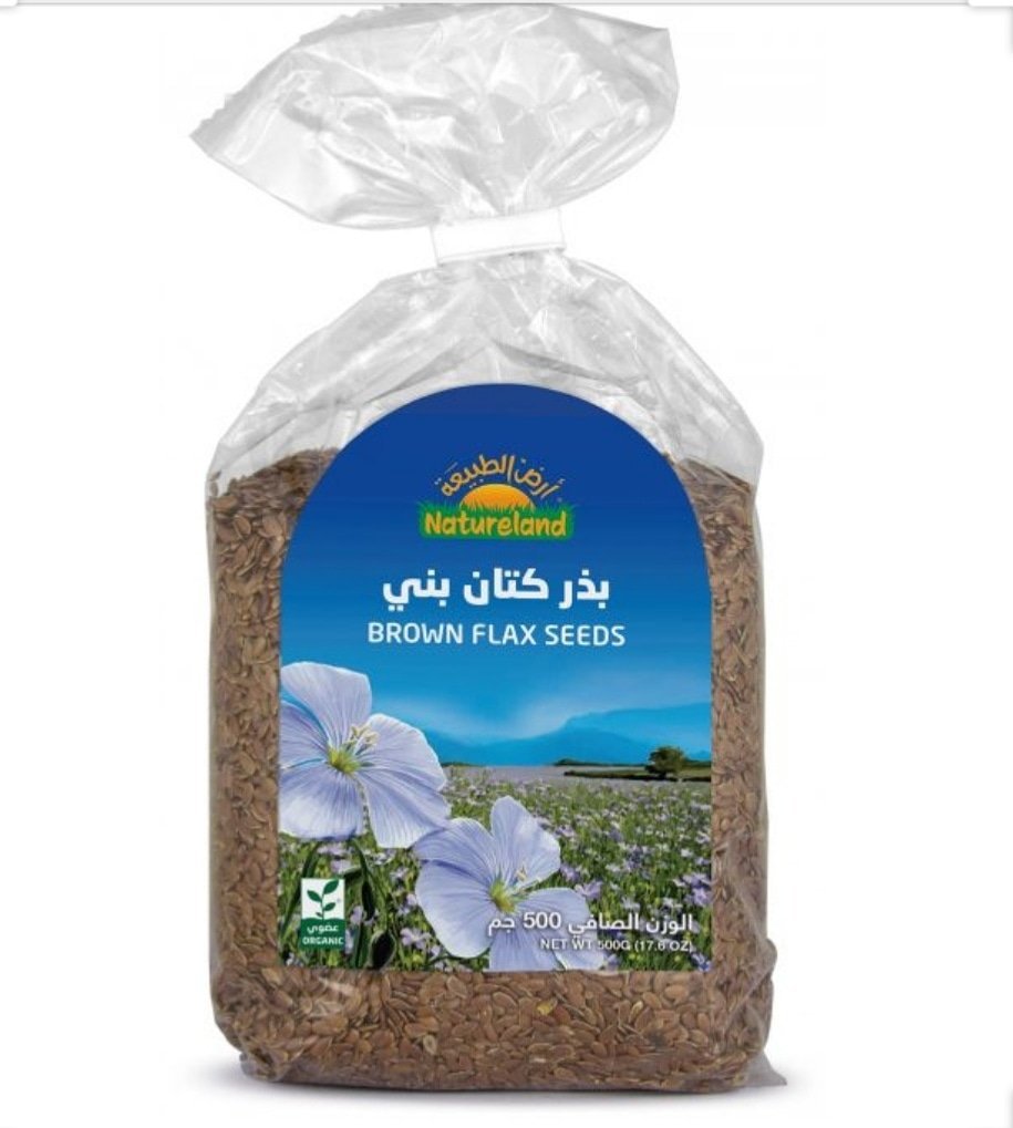 بذر الكتان البني؛ عضوي