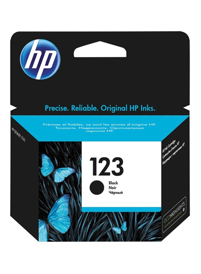 خرطوشة الحبر123 أسود - HP 123 Black Original Ink Advantage Cartridge