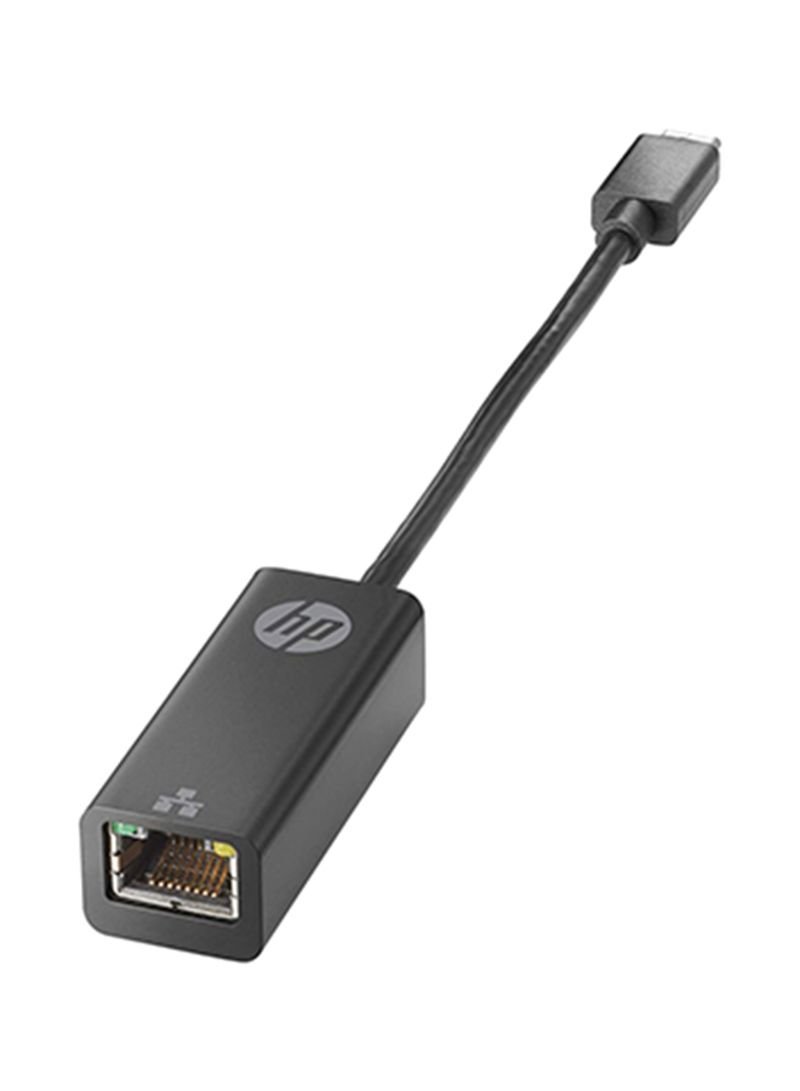 محول من USB-C إلى RJ45 أسود من اتش بي