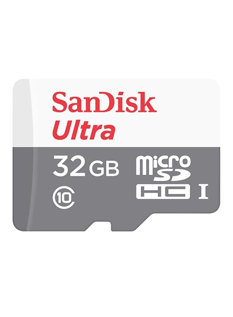 بطاقة ذاكرة MicroSDHC ألترا لنظام التشغيل أندرويد رمادي / أبيض 32 غيغابايت من سانديسك - 1651