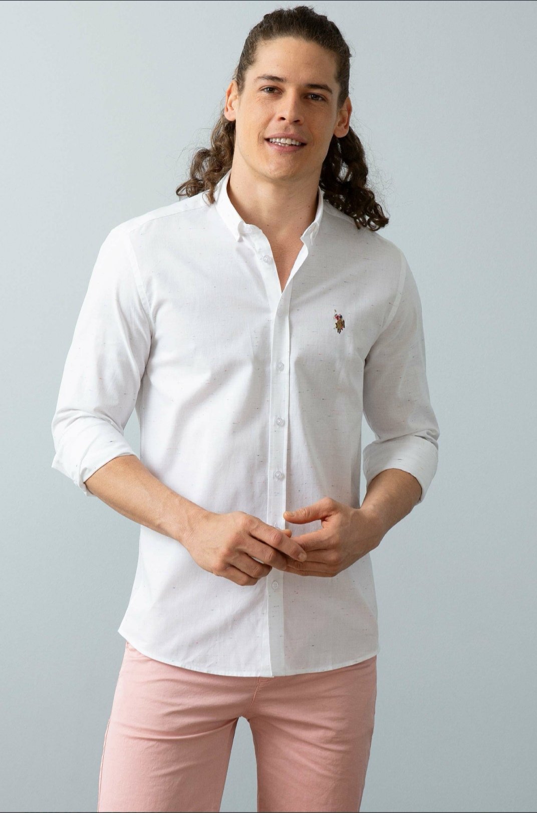 قميص أبيض USPA polo assn