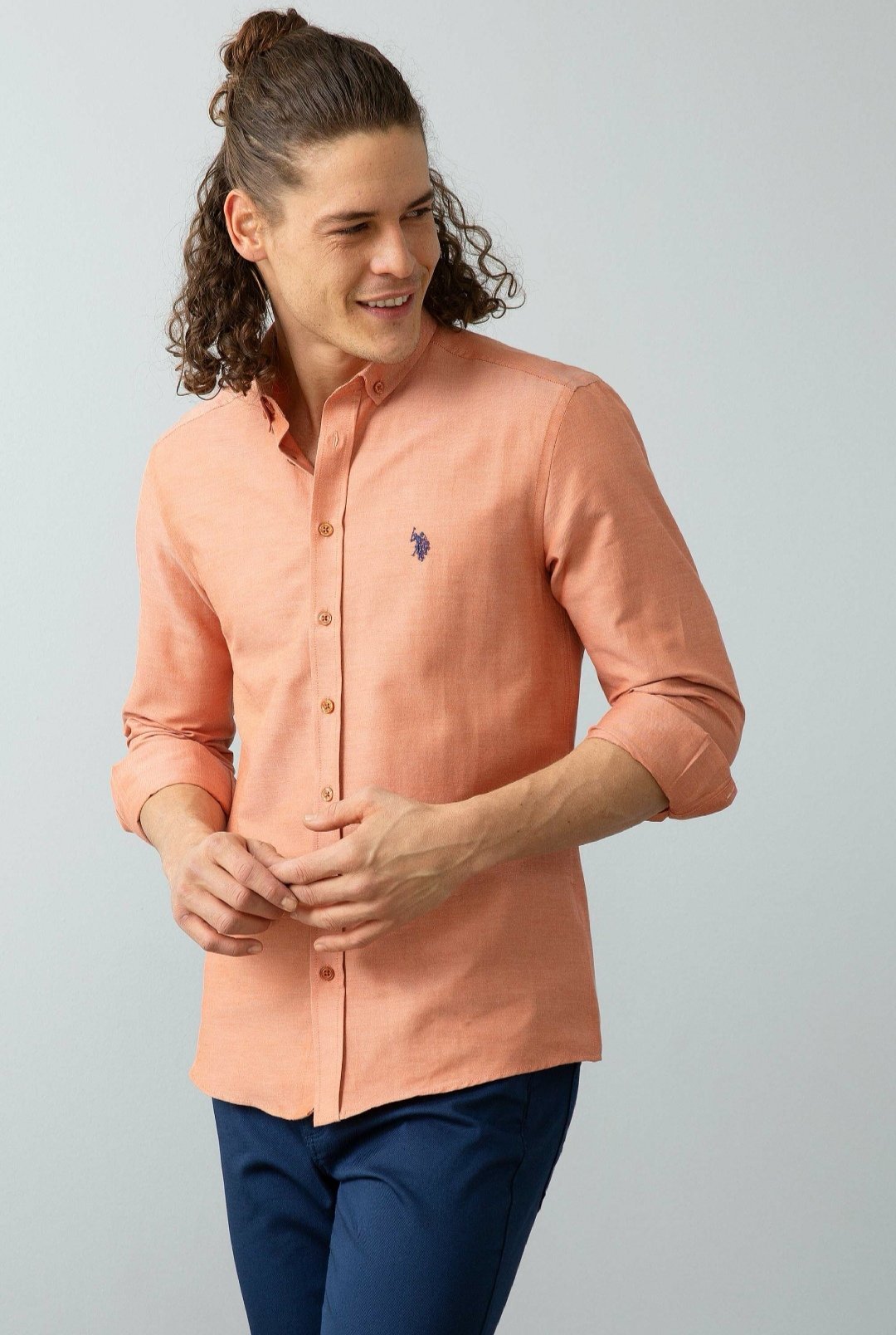 قميص برتقالي USPA polo assn