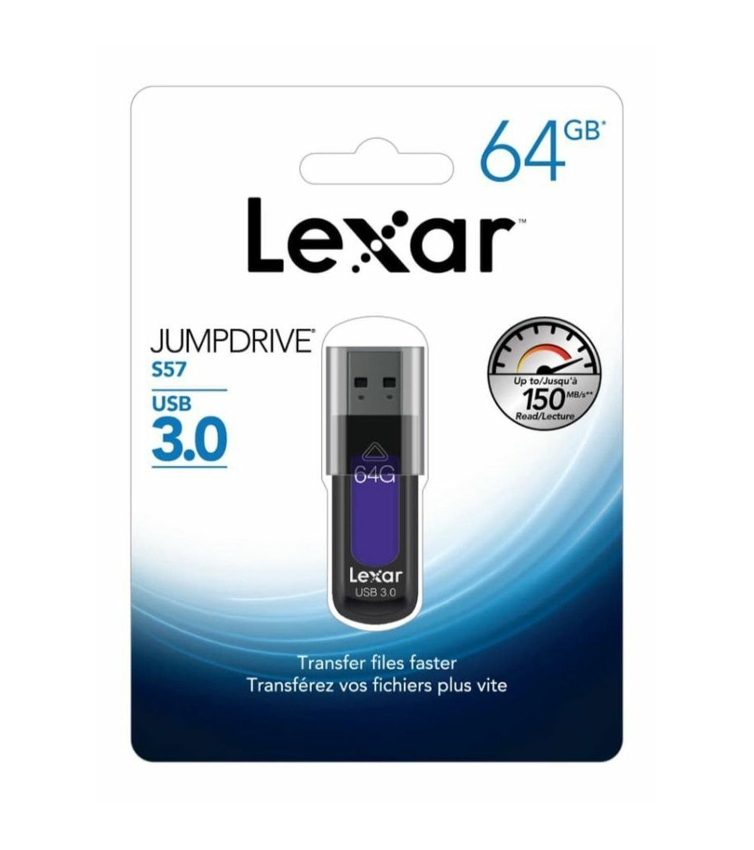 ليكسار فلاش ميكوري سعة 64GB USB3.0