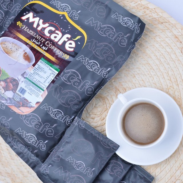 القهوة الماليزية mycafe بنكهة البندق