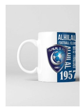 لعشاق نادي الهلال ، كوب سيراميك مطبوع من ع كيفي