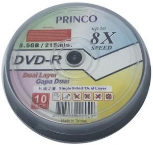PRINCO DVD-R 8.5GB 8X 10 PICS