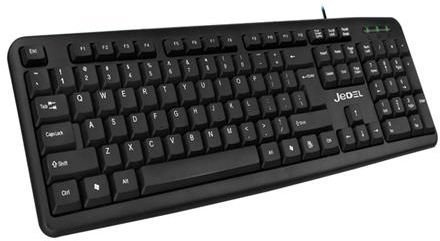 جيديل لوحة مفاتيح للكمبيوتر - Jedel Wired Slim Keyboard  Black Desktop K11
