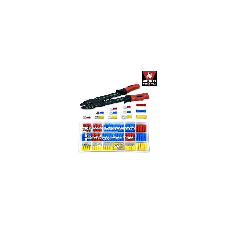 Solderless Wire Terminal and Connection Kit with Crimping/Wire